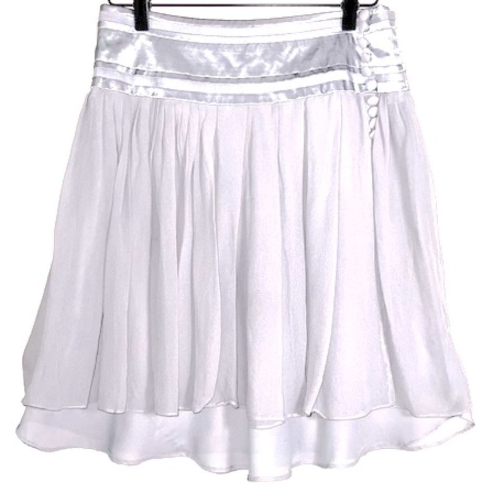 Gorgeous Brand New Women's Vertigo Paris Ivory Silk Skirt